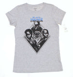 Mighty Fine Women's Marvel BLACK PANTHER Short Sleeve Diamond Graphic T-Shirt