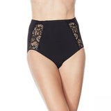 Rhonda Shear Seamless High Waisted Ahh Brief Panty With Lace