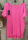 DG2 by Diane Gilman Women's Plus Size Flutter Sleeve T-Shirt