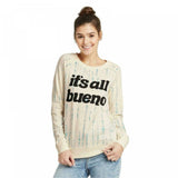Zoe + Liv Women's It's All Bueno French Terry Graphic Sweatshirt