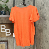DG2 by Diane Gilman Women's Hi Low Flutter Sleeve T-Shirt