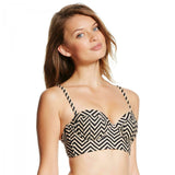 Xhilaration Women's Chevron Push Up Midi Bikini Swim Top XS