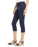 Charter Club Women's Polka Dot Bristol Tummy Control Capri Jeans