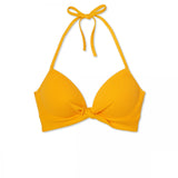 Shade & Shore Women's Light Lift Textured Twist Front Bikini Top