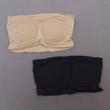 Rhonda Shear 2 Pack Underwire Bandeau Bras Black/ Nude Medium