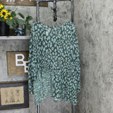 LOGO by Lori Goldstein Plus Size Assymetric Patchwork Ruffle Hem Blouse