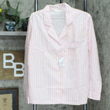 Victoria's Secret Womens Striped Cotton Pajama Shorts Top Set