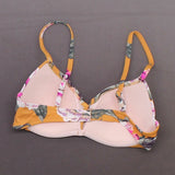 Shade & Shore Women's Current Lightly Lined V Wire Bikini Top Gold 32B