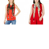 INC International Concepts Women's Rainforest Botanical Crescent Scarf