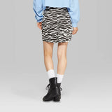 Wild Fable Women's Animal Print Seamed Mini Jeans Skirt