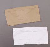 Rhonda Shear 2 Pack Seamless Underwire Bandeau Bras White/ Nude Plus 2X