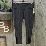 Ideology Women's Space Dyed Cropped Cutout Leggings