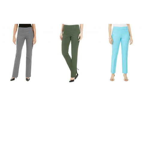 JM Collection Women's Studded Pull On Tummy Control Pants