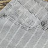 DG2 by Diane Gilman Embroidered Jeans with Bead Fringe Light Gray 8