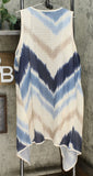 DG2 by Diane Gilman Women's Sleeveless Tie Dye Knit Duster Vest