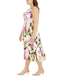Alfani Plus Size Sleeveless Floral-Print Fit And Flare Dress
