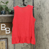 DG2 by Diane Gilman Women's Asymmetric Ruffle Tank Top
