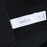 Auden Womens Ribbed Plunge Soft-Cup Bralette Black L