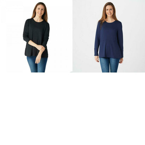 Denim & Co. Plus Size Essentials Heavenly Jersey Hi Low Tunic Top