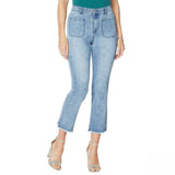 DG2 by Diane Gilman Star Needle Punch Cropped Jeans Chambray 6 Tall