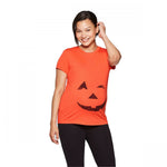Isabel Maternity by Ingrid & Isabel Women's Short Sleeve Pumpkin Face T-Shirt