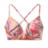 Shade & Shore Women's Lightly Lined V-Wire Crisscross Back Bikini Top