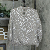 Alfani Plus Size Metallic Zebra Bubble Top