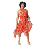 Sam Edelman Women's Halter Handkerchief Hem Dress