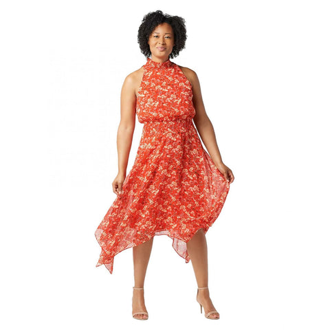 Sam Edelman Women's Halter Handkerchief Hem Dress