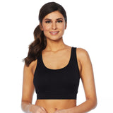 Yummie 2 Pack Cross Back Wireless Bras With Removable Pads Black/ Black L/XL