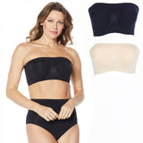 Rhonda Shear 2 Pack Women's Underwire Bandeau Bras With Removable Pads