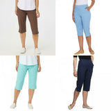 Denim & Co. Plus Size How Timeless Stretch Twill Pedal Pusher Pants