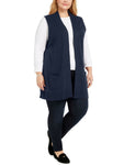 Karen Scott Plus Size Duster Sleeveless Vest Cardigan Sweater