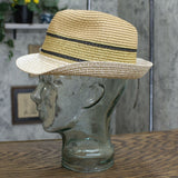 Steve Madden Women's Striped Band Fedora Hat