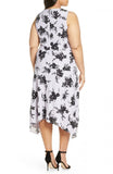 MICHAEL Michael Kors Plus Size Floral Handkerchief-Hem Dress