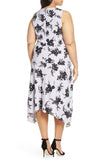 MICHAEL Michael Kors Plus Size Floral Handkerchief-Hem Dress