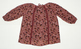 Knox Rose Women's Lace Trim Floral Blouse Red Small