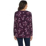 Susan Graver Women's Printed Textured Liquid Knit Tunic Top