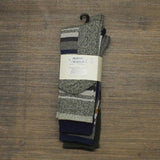 Sun + Stone Men's Printed Stripes Crew Socks 4 Pack Pairs