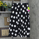 Tabitha Brown for Target Women's Polka Dot Midi Skirt Black / White S