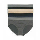 Black Bow Women's 4 Pack Seamless Microfiber Hipster Panties Assorted Medium
