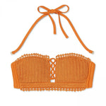 Xhilaration Women's Convertile Strappy Crochet Bandeau Bikini Top