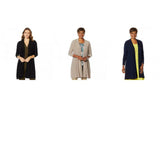 Nina Leonard Women's Miracle Matte Duster Cardigan With Back Tie