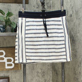 Jones New York Women's French Terry Skort White / Indigo Stripe Large