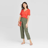 A New Day Women's Mid Rise Straight Leg Ankle Length Utility Pants