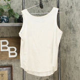 DG2 by Diane Gilman Women's Embroidered Star Tank Ivory Large