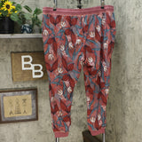 AnyBody Women's Plus Size Cozy Knit Floral Jogger Pants