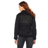 Sheryl Crow Women's Americana Studded Faux Suede and Sherpa Jacket