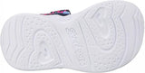 Skechers Girls' Lifestyle Lights Heart Savvy Cat Sandal Hot Pink / Blue 2