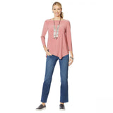 MarlaWynne Women's Jersey Asymmetric Blouse
